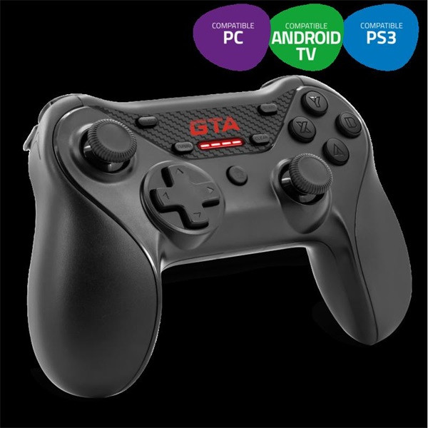 Advance gamepad vezeték nélküli - gta gamepad (usb, 12 gomb, pc és ps3 kompatibilis, fekete-piros)