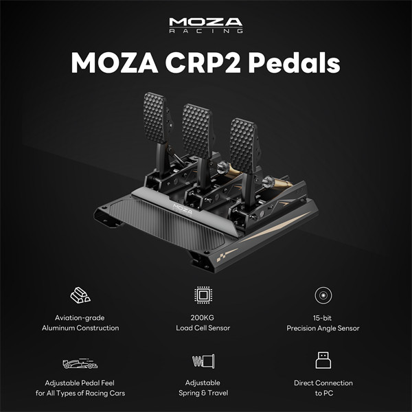 Moza racing kiegészítő - crp2 pedál szett (load cell)