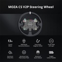 Moza racing kiegészítő - moza cs v2p kormánykerék (dual clutch, rgb, 13 inch)