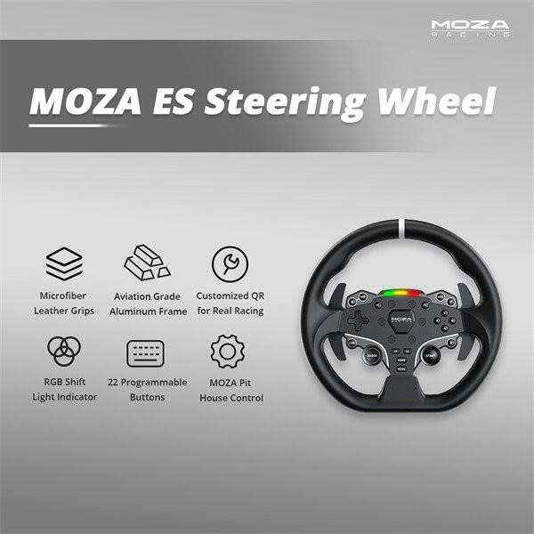 Moza racing kiegészítő - moza es kormánykerék (rgb, 11 inch)