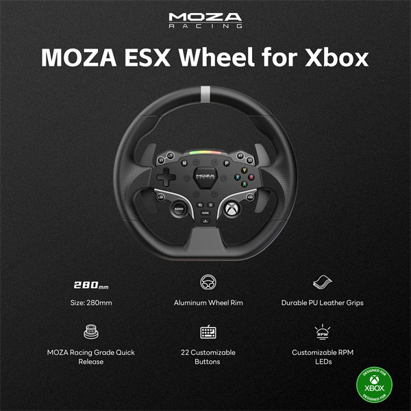 Moza racing kiegészítő - moza esx kormánykerék (xbox, rgb, 11 inch)