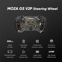 Moza racing kiegészítő - moza gs v2p gt kormánykerék (dual clutch, rgb, 300mm, alcantara)