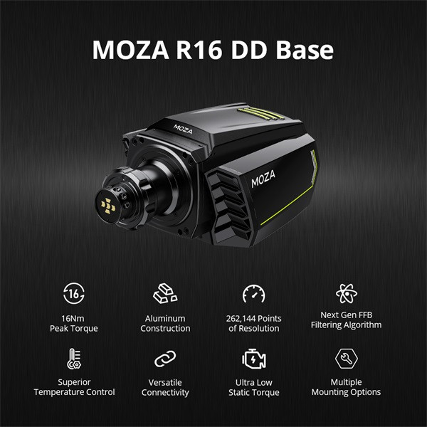Moza racing kiegészítő - r16 pc bázis (direct drive, 16nm)
