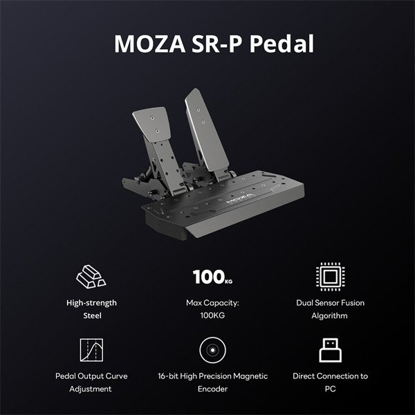 Moza racing kiegészítő - sr-p pedál szett (load cell, clutch)