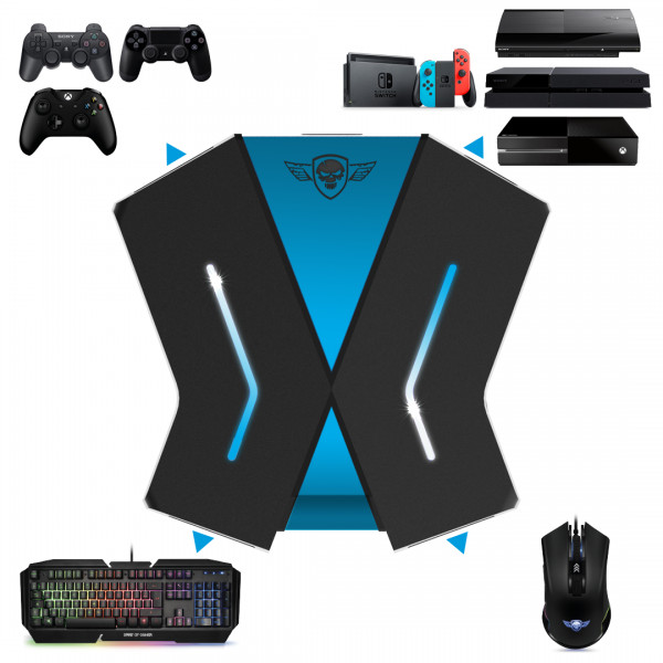 Spirit of gamer egér/billentyűzet adapter konzolokhoz - sog-conv1 (3x usb-a, 2x usb-c, nintendo/ps4/ps3/xbox one)