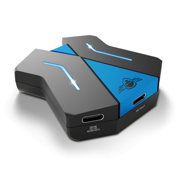 Spirit of gamer egér/billentyűzet adapter konzolokhoz - sog-conv1 (3x usb-a, 2x usb-c, nintendo/ps4/ps3/xbox one)