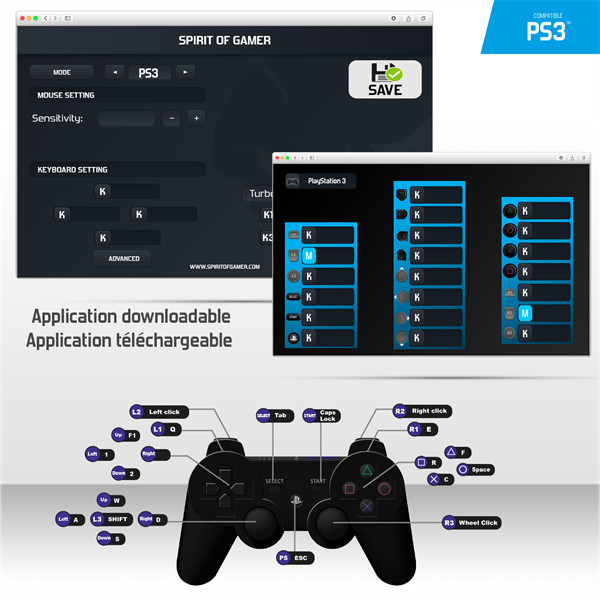 Spirit of gamer egér/billentyűzet adapter konzolokhoz - sog-conv2 (audio, 3x usb-a, 2x usb-c, nintendo/ps4/ps3/xbox one)