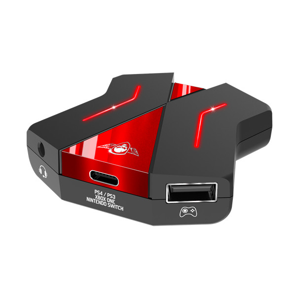 Spirit of gamer egér/billentyűzet adapter konzolokhoz - sog-conv2 (audio, 3x usb-a, 2x usb-c, nintendo/ps4/ps3/xbox one)