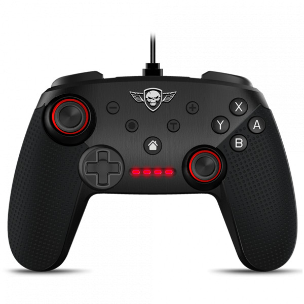 Spirit of gamer gamepad - pgs switch controller (usb, 2,5m kábel, switch kompatibilis, fekete-piros)