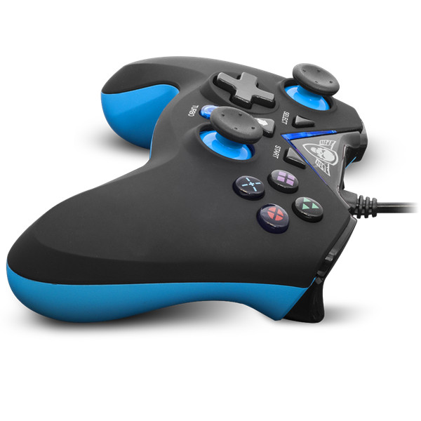 Spirit of gamer gamepad - xgp wired blue (usb, 1,8m kábel, vibration, pc és ps3 kompatibilis, fekete-kék)