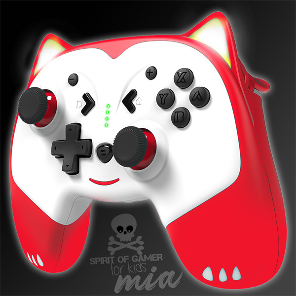 Spirit of gamer gamepad vezeték nélküli - mia bluetooth controller (nintendo switch, max.: 10m, vibráció, 3,5mm jack)