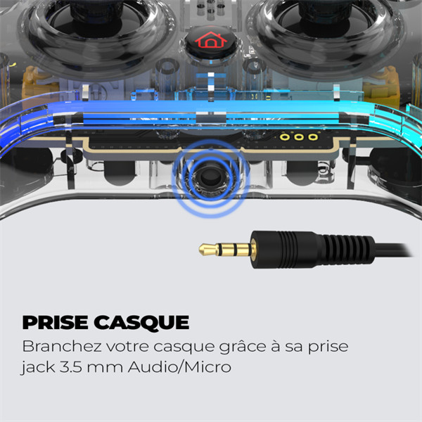 Spirit of gamer gamepad vezeték nélküli - neon bt rgb (pc/ps3/ps4/ios/android, bluetooth, rgb, átlátszó)