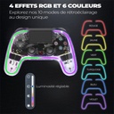 Spirit of gamer gamepad vezeték nélküli - neon bt rgb (pc/ps3/ps4/ios/android, bluetooth, rgb, átlátszó)
