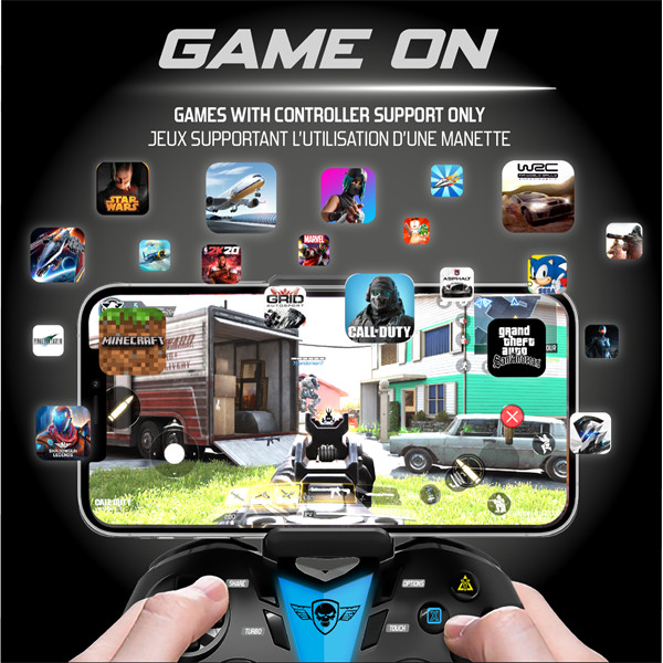 Spirit of gamer gamepad vezeték nélküli - predator wireless controller (telefontartó max.:8,5 cm szélességig)