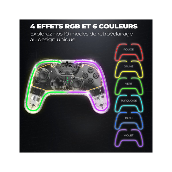 Spirit of gamer gamepad vezeték nélküli - pulse bluetooth (bt, vibration, pc/ios/android kompatibilis, fekete-kék)