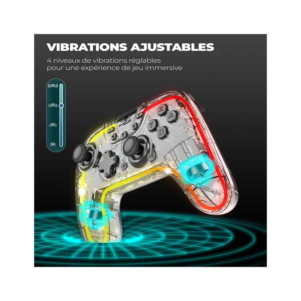 Spirit of gamer gamepad vezeték nélküli - pulse bluetooth (bt, vibration, pc/ios/android kompatibilis, fekete-kék)