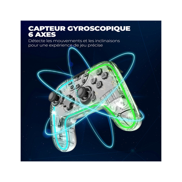 Spirit of gamer gamepad vezeték nélküli - pulse bluetooth (bt, vibration, pc/ios/android kompatibilis, fekete-kék)