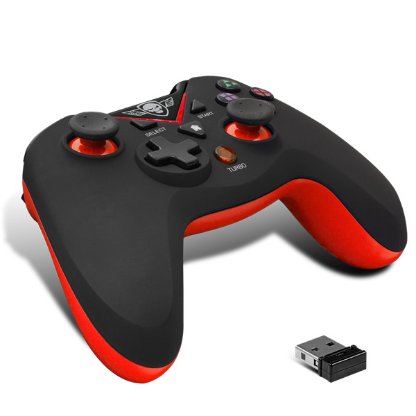 Spirit of gamer gamepad vezeték nélküli - xgp wireless red (usb, vibration, pc és ps3 kompatibilis, fekete-piros)