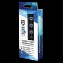 Advance usb hub - xpand smart hub 2in1 usb 3.0 (usb-a to 3xusb-a3.0+rj-45, fekete)