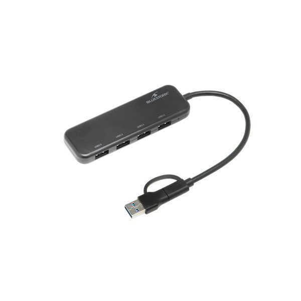 Bluestork usb hub - hub-first (4xusb3.0, usb-c + usb-a, windows, mac)