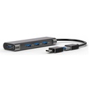 Bluestork usb hub - hub-mini (usb-a to 3xusb 2.0 port + 1x usb-c, 1xhdmi, usb3.0, szürke)
