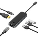 Bluestork usb hub - hub-office (usb-c to 3xusb 2.0 port + 1xusb-c + 1xhdmi + 1xrj45, szürke)