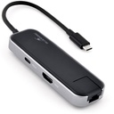 Bluestork usb hub - hub-office (usb-c to 3xusb 2.0 port + 1xusb-c + 1xhdmi + 1xrj45, szürke)