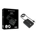 Conceptronic aktív usb hub - hubbies11bp (4 port, usb3.0, 90cm kábel, hálózati táp, fekete)