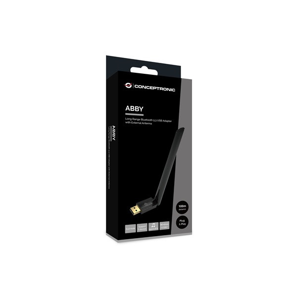Conceptronic bluetooth adapter - abby17b (bluetooth 5.3, távolság: max.: 100m, fekete)