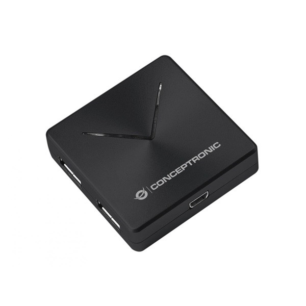 Conceptronic usb hub - hubbies02b (4 port, usb3.0, fekete)