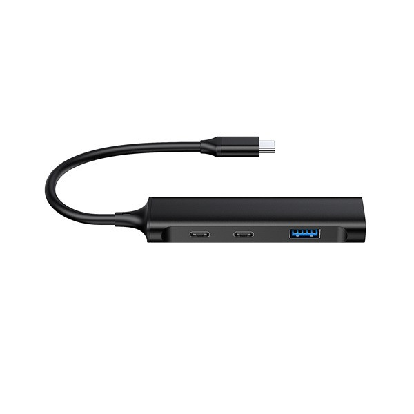 Conceptronic usb hub - hubbies12b (4 port, usb-c to 2x usb-c+2x usb-a, fekete)