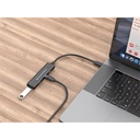 Conceptronic usb hub - hubbies12b (4 port, usb-c to 2x usb-c+2x usb-a, fekete)