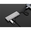 Conceptronic usb hub - hubbies15g (4 port, usb-c to 2x usb-c+2x usb-a, szürke)