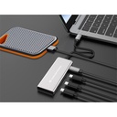 Conceptronic usb hub - hubbies15g (4 port, usb-c to 4x usb-c szürke)