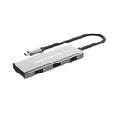 Conceptronic usb hub - hubbies17g (4 port, usb-c to 4x usb-c+3x usb-a, szürke)