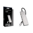 Conceptronic usb hub - hubbies17g (4 port, usb-c to 4x usb-c+3x usb-a, szürke)