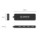 Orico usb2.0 hub - fl01-bk/99/ (4 port, bemenet: usb-a, kimenet: 4xusb-a, fekete)