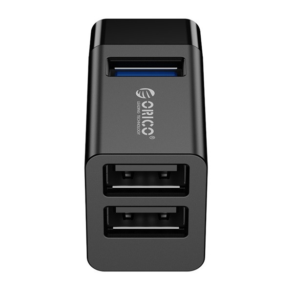 Orico usb3.0 hub - mini-u32-bk/8/ (3 port, bemenet: usb-a, kimenet: 1xusb-a3.0+2xusb-a2.0,  fekete)