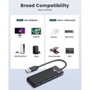 Orico usb3.0 hub - papw4a-u3-015-bk (4 port, bemenet: usb-a, kimenet: 4xusb-a3.0, fekete)