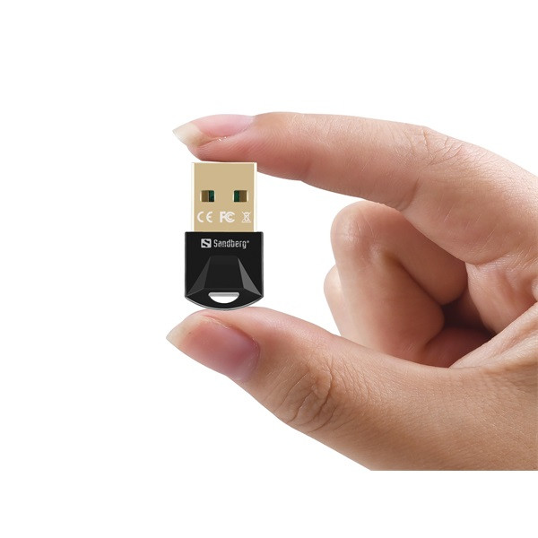 Sandberg bluetooth adapter - usb bluetooth 5.0 dongle (fekete; bt5.0+edr; max: 20m)