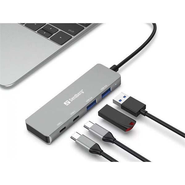 Sandberg usb hub - usb-c to 2xusb-a + 2xusb-c hub