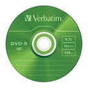 DVD-R lemez, színes felület, AZO, 4,7GB, 16x, 5 db, vékony tok, VERBATIM