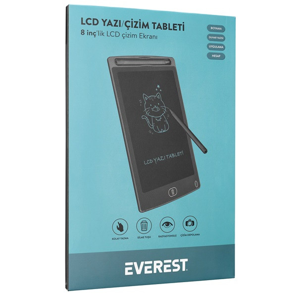 Everest grafikus tábla - ev-dy100 black (125x175mm, 8,5 inch, toll, lcd)