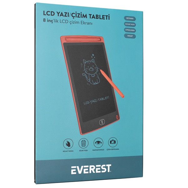 Everest grafikus tábla - ev-dy100 red (125x175mm, 8,5 inch, toll, lcd)