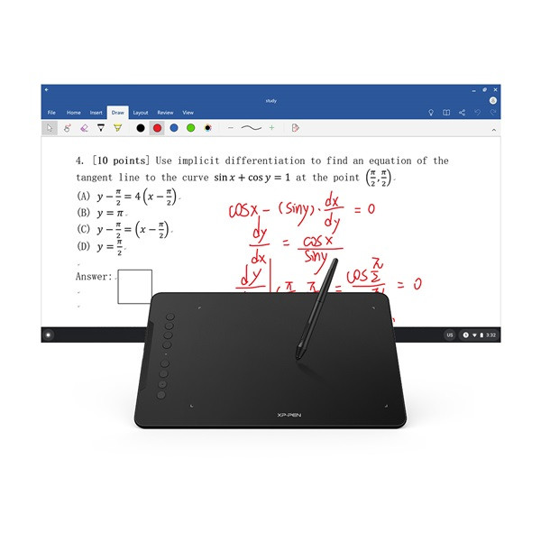 Xp-pen grafikus tábla - deco 01v2 (10"x6,25", 5080 lpi, ps 8192, 200 rps, 8 gomb, usb)