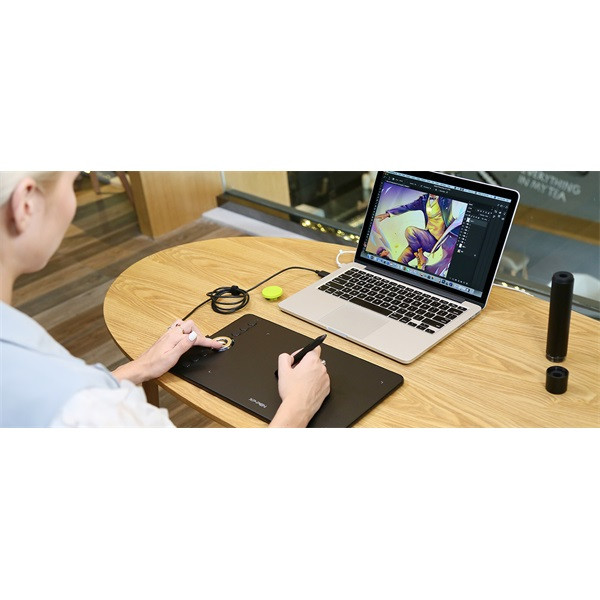 Xp-pen grafikus tábla - deco 02 (10"x5,63", 5080 lpi, ps 8192, 266 rps, 6 gomb, usb-c)