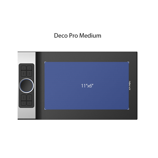 Xp-pen grafikus tábla - deco pro m (11"x6", 5080 lpi, ps 8192, 200 rps, 8 gomb, usb-c)