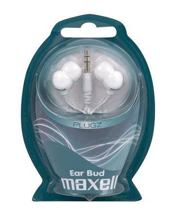 Fülhallgató, MAXELL "Plugz", fehér