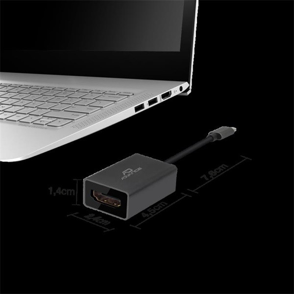Advance átakakító - hdmi 4k adapter (usb-c to hdmi, fekete)