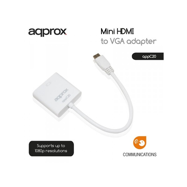 Approx átalakító - mini hdmi to vga adapter